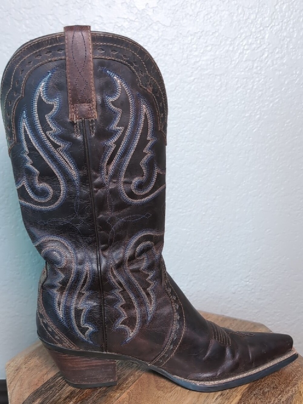Ariat Heritage X-Toe Dark Brown Leather Western Cowgirl Boots - Picture 5 of 14